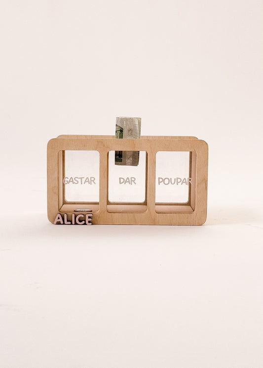 Mealheiro Infantil de Literacia Financeira – Gastar, Dar e Poupar