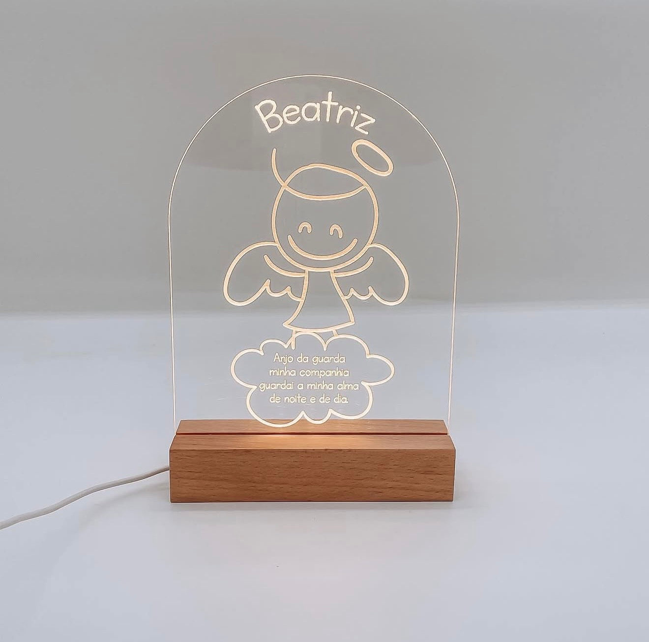 Luz de Presença Personalizada - Anjinho da Guarda